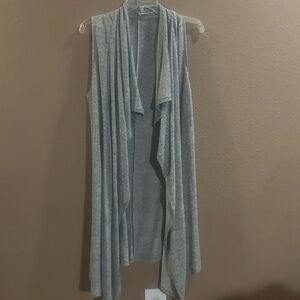 Juicy Couture Heather Gray Open Front Vest